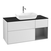 V&B Meuble sous lavabo Finion 120 cm, Pl b m, Rg A m Lac, blanc m Lac