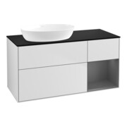 V&B Meuble sous lavabo Finion 120 cm, Pl b m, Rg A m Lac, blanc m Lac