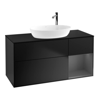 V&B Meuble sous lavabo Finion 120 cm, Pl b m, Rg A m Lac, bleu m Lac