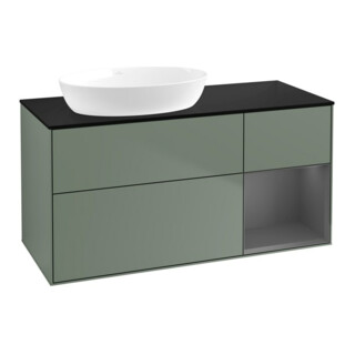 V&B Meuble sous lavabo Finion 120 cm, Pl b m, Rg A m Lac, Oli. m Lac
