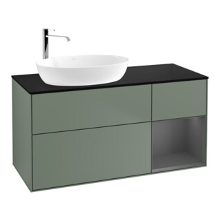 V&B Meuble sous lavabo Finion 120 cm, Pl b m, Rg A m Lac, Oli. m Lac