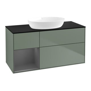 V&B Meuble sous lavabo Finion 120 cm, Pl b m, Rg A m Lac, Oli. m Lac