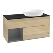 V&B Meuble sous lavabo Finion 120 cm, Pl b m, Rg Anthrac. m Lac, Oa ven