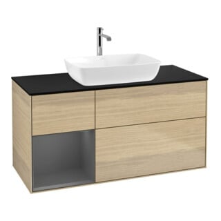 V&B Meuble sous lavabo Finion 120 cm, Pl b m, Rg anthracite m Lac, Oa ven