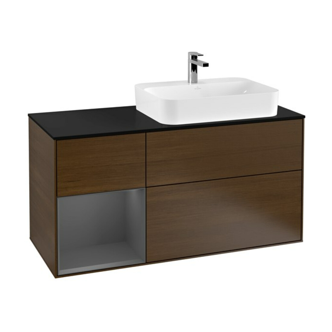 V&B Meuble sous lavabo Finion 120 cm, Pl b m, Rg g Anthrac. m, wal ven