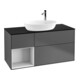 V&B Meuble sous lavabo Finion 120 cm, Pl b m, Rg g blanc laqué, anthracite m-1
