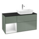 V&B Meuble sous lavabo Finion 120 cm, Pl b m, Rg g blc laqué, Oli. m laqué-1