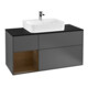 V&B Meuble sous lavabo Finion 120 cm, Pl b m, Rg g chêne sauvage, Anthracite m-1