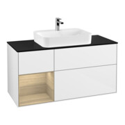 V&B Meuble sous lavabo Finion 120 cm, Pl b m, Rg g Oa ven, blanc brillant-1