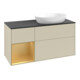 V&B Meuble sous lavabo Finion 120 cm, Pl b m, Rg gol m Lac, si Gr m Lac-1