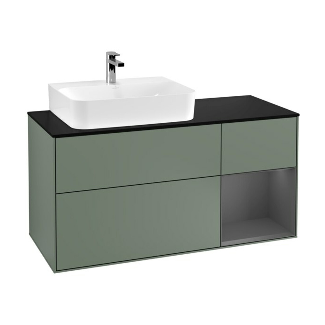 V&B Meuble sous lavabo Finion 120 cm, Pl b m, Rg l A m, Oli. m Lac