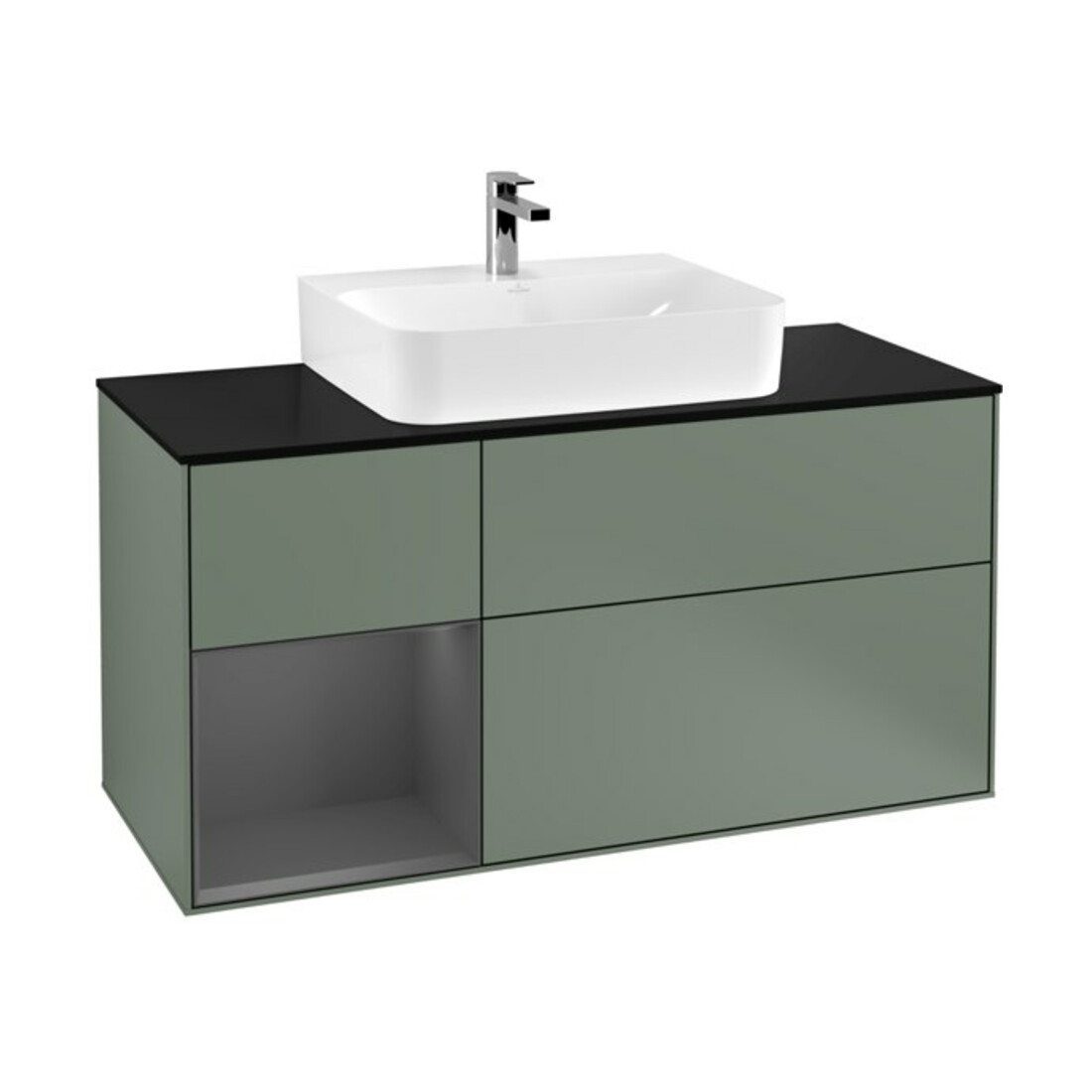 V&B Meuble sous-lavabo Finion 120 cm, Pl b m, Rg l A m, Oli. m Lac