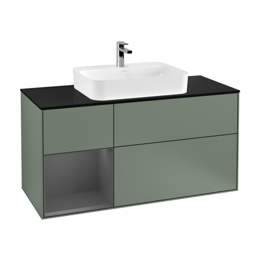 V&B Meuble sous-lavabo Finion 120 cm, Pl b m, Rg l A m, Oli. m Lac