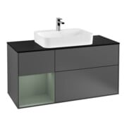 V&B Meuble sous lavabo Finion 120 cm, Pl b m, Rg l Ol m Lac, Anthrac. m