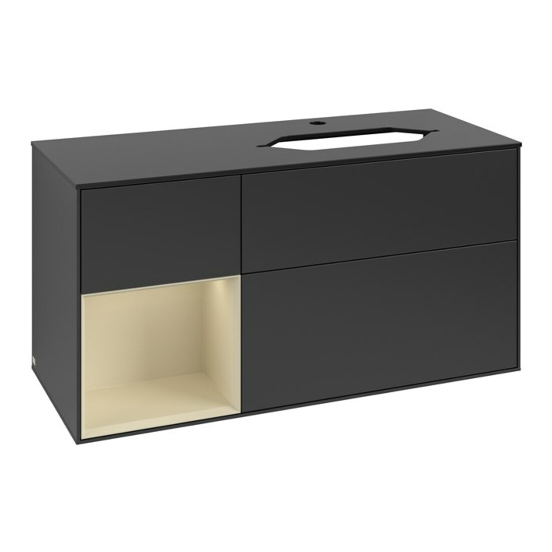 V&B Meuble sous lavabo Finion 120 cm, Pl b m, Rg l si G m La, bla m Lac