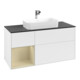 V&B Meuble sous lavabo Finion 120 cm, Pl b m, Rg l si G m La, blanc m Lac-4