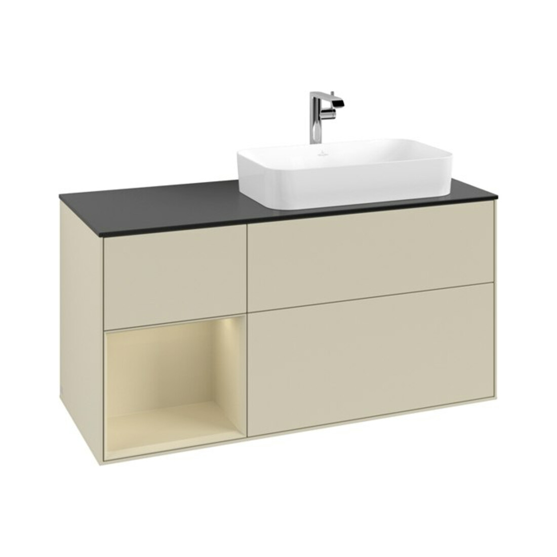 V&B Meuble sous lavabo Finion 120 cm, Pl b m, Rg l si G m La, si G m La