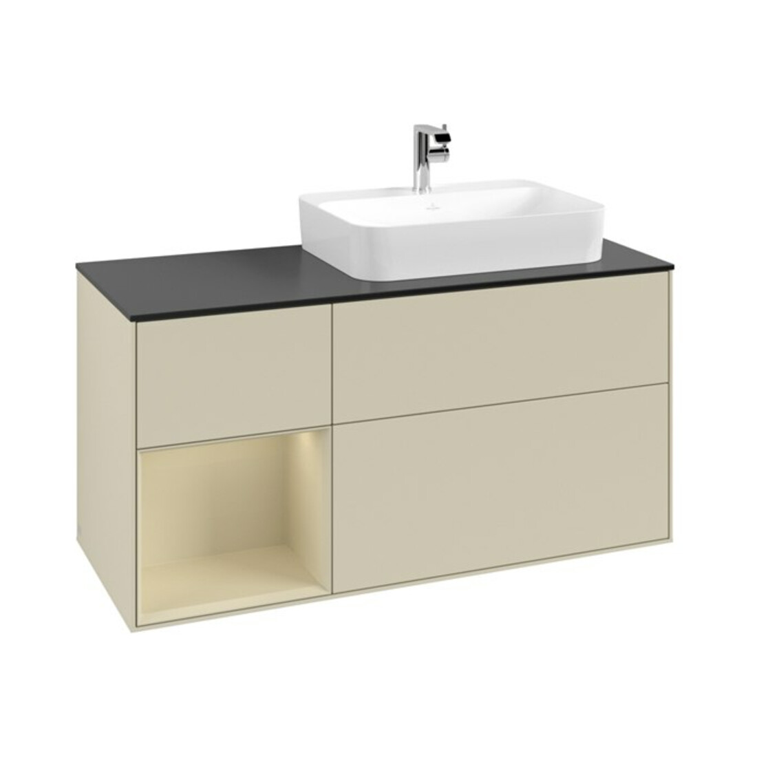 V&B Meuble sous lavabo Finion 120 cm, Pl b m, Rg l si G m La, si G m La