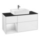 V&B Meuble sous-lavabo Finion 120 cm, Pl b m, Rg l w m Lac, blanc brillant Lac-1