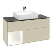 V&B Meuble sous lavabo Finion 120 cm, Pl b m, Rg l w m Lac, si Gr m Lac
