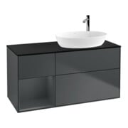 V&B Meuble sous-lavabo Finion 120 cm, Pl b m, Rg md m Lac, md bl. m Lac