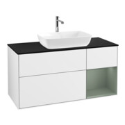 V&B Meuble sous lavabo Finion 120 cm, Pl b m, Rg Ol m Lac, blanc brillant Lac-1