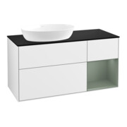 V&B Meuble sous lavabo Finion 120 cm, Pl b m, Rg Ol m Lac, blanc brillant Lac-1