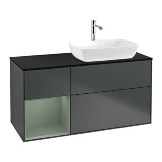 V&B Meuble sous lavabo Finion 120 cm, Pl b m, Rg Ol m Lac, md bl. m Lac