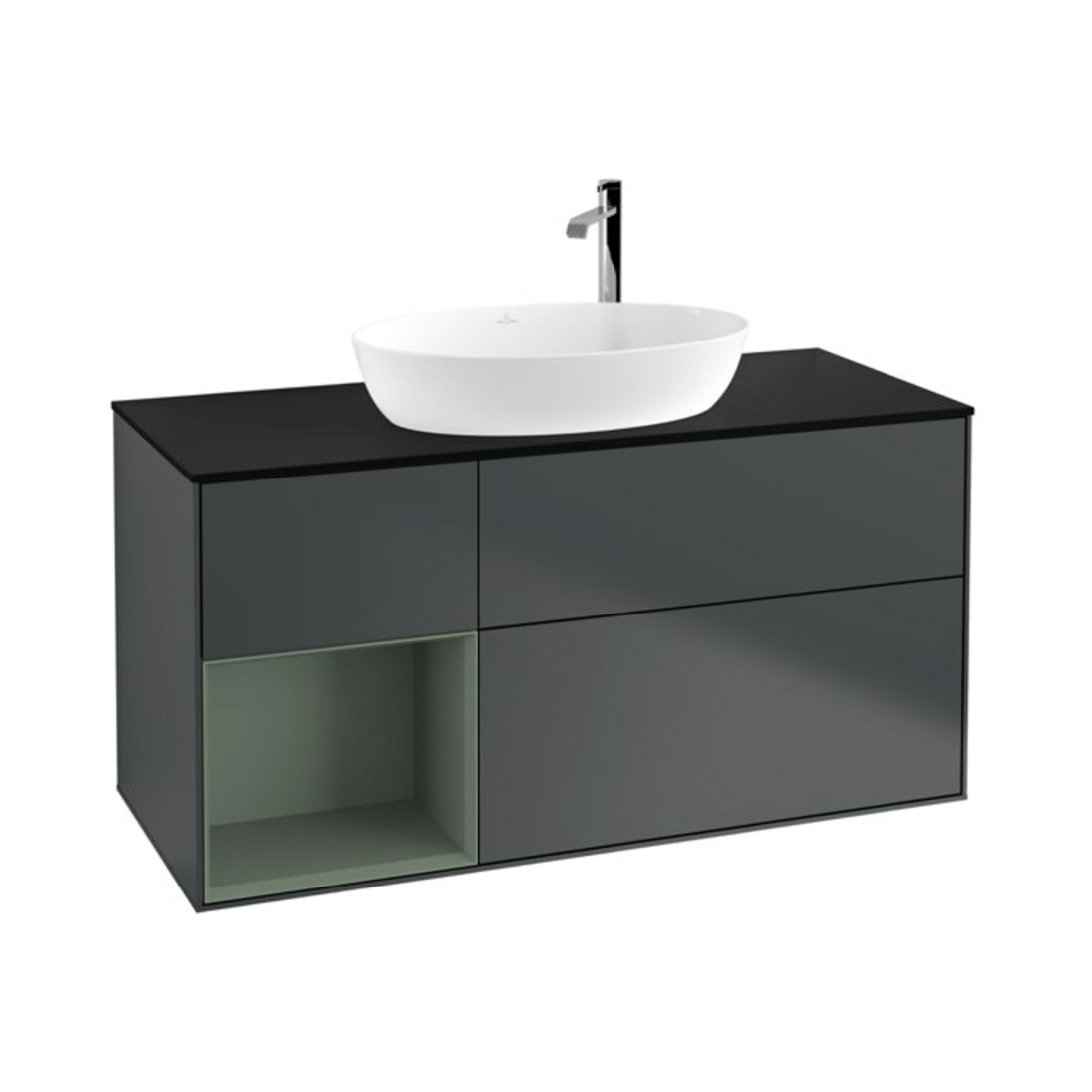 V&B Meuble sous-lavabo Finion 120 cm, Pl b m, Rg Ol m Lac, md bl. m Lac