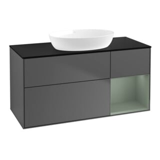 V&B Meuble sous lavabo Finion 120 cm, Pl b m, Rg Oli. m Lac, Anthrac. m