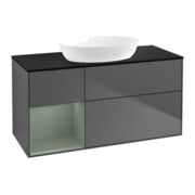 V&B Meuble sous lavabo Finion 120 cm, Pl b m, Rg Oli. m Lac, Anthrac. m