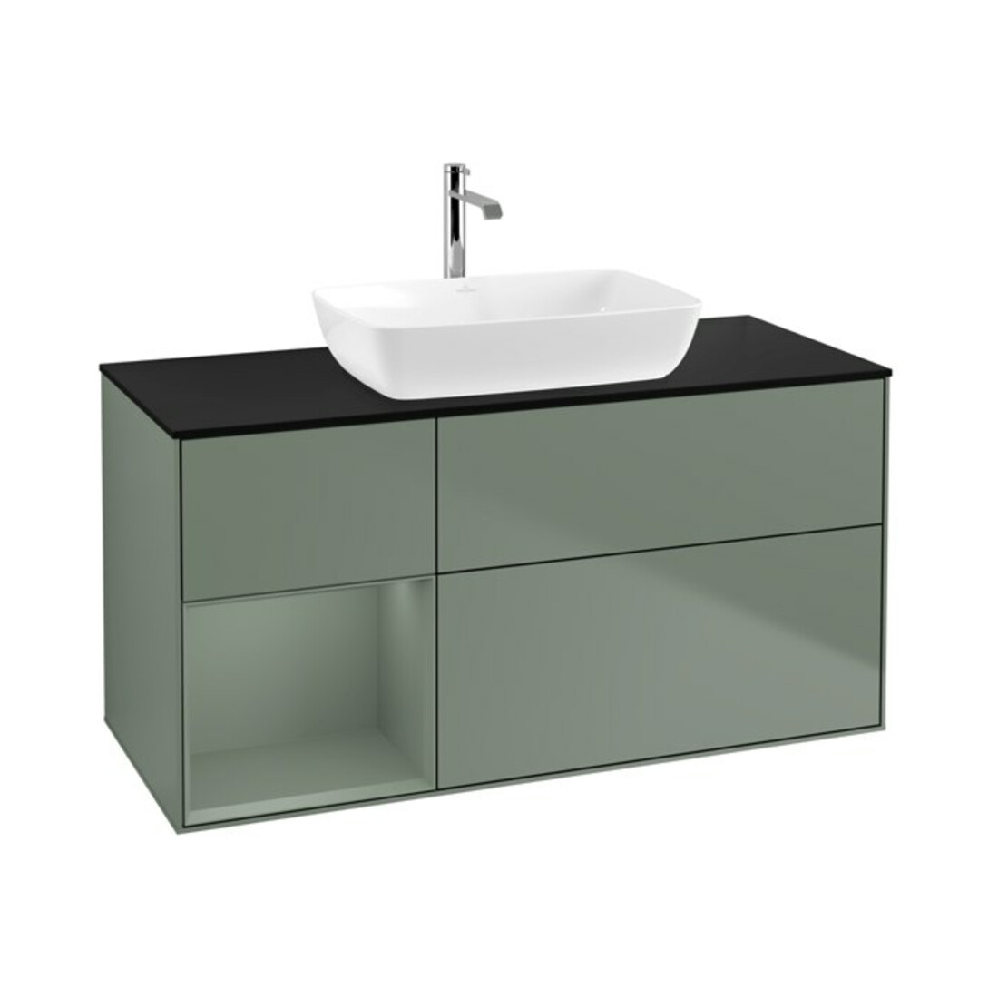 V&B Meuble sous lavabo Finion 120 cm, Pl b m, Rg Oli. m Lac, Oli. m Lac