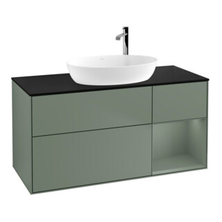 V&B Meuble sous lavabo Finion 120 cm, Pl b m, Rg Oli. m Lac, Oli. m Lac