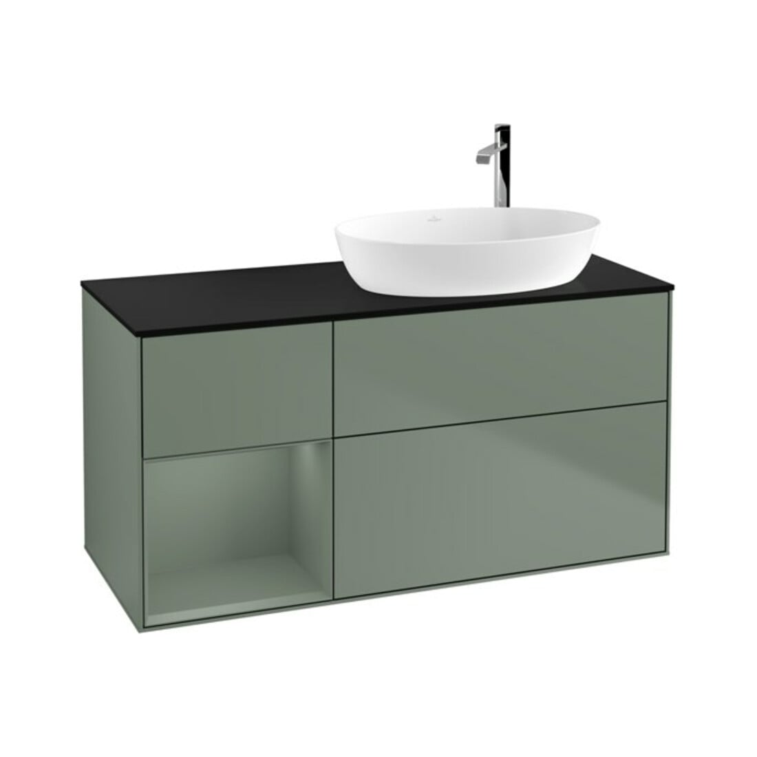 V&B Meuble sous lavabo Finion 120 cm, Pl b m, Rg Oli. m Lac, Oli. m Lac