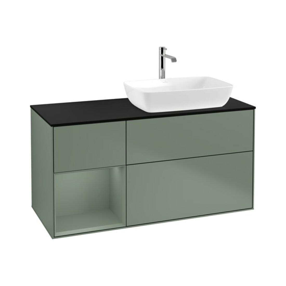 V&B Meuble sous lavabo Finion 120 cm, Pl b m, Rg Oli. m Lac, Oli. m Lac