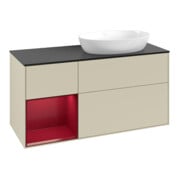 V&B Meuble sous lavabo Finion 120 cm, Pl b m, Rg Peo m Lac, si Gr m Lac