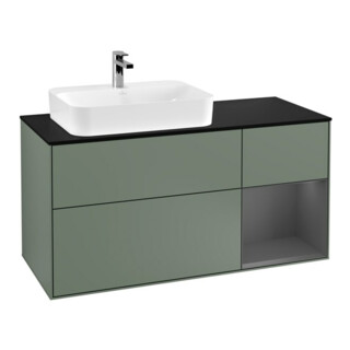 V&B Meuble sous lavabo Finion 120 cm, Pl b m, Rg r A m, Oli. m Lac