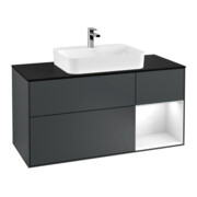 V&B Meuble sous-lavabo Finion 120 cm, Pl b m, Rg r g w La, md bl. m Lac
