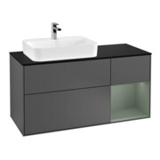 V&B Meuble sous lavabo Finion 120 cm, Pl b m, Rg r Ol m Lac, Anthrac. m