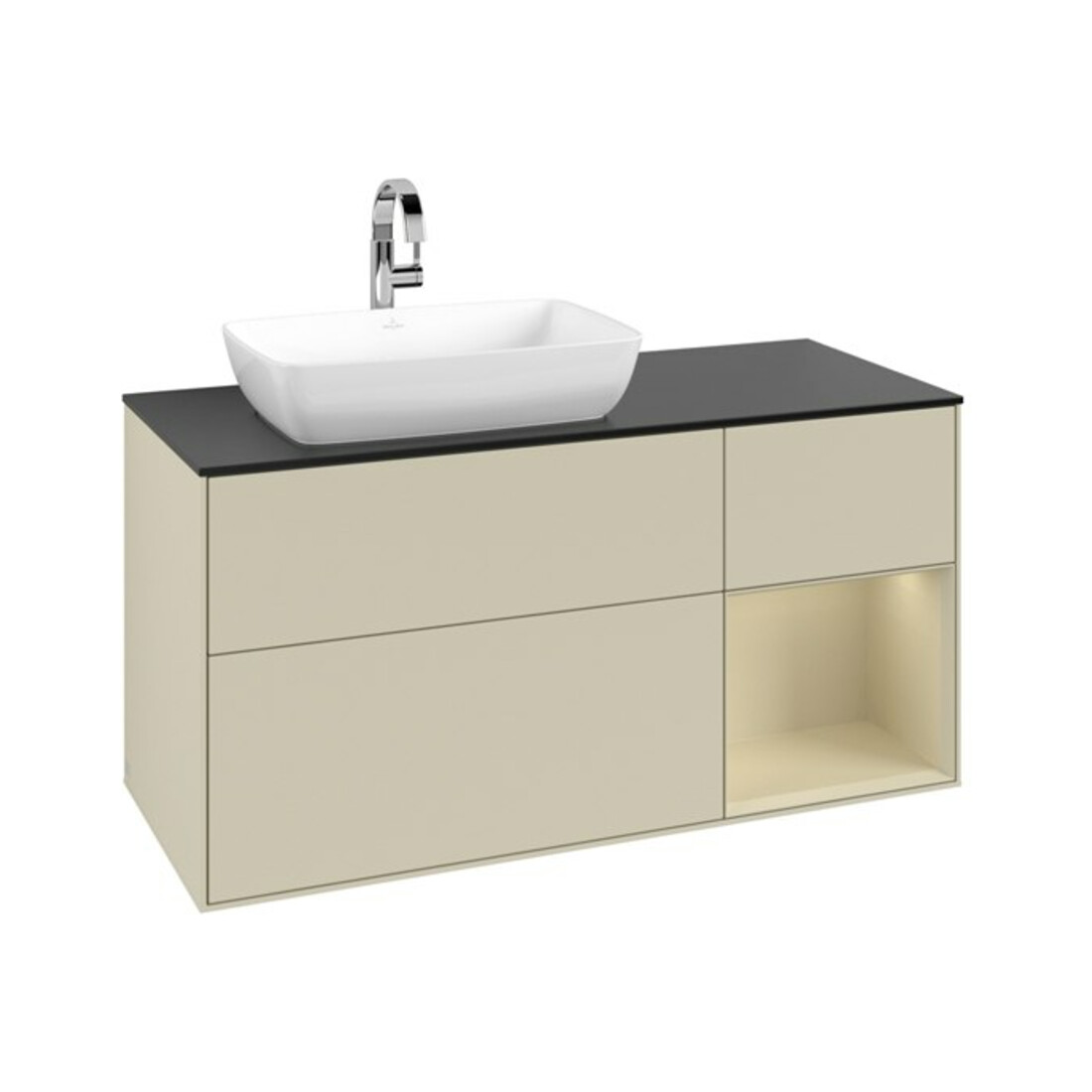 V&B Meuble sous lavabo Finion 120 cm, Pl b m, Rg si G m La, si Gr m Lac