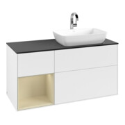 V&B Meuble sous lavabo Finion 120 cm, Pl b m, Rg si Gr m Lac, bl. m Lac