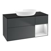 V&B Meuble sous lavabo Finion 120 cm, Pl b m, Rg w m Lac, md bl. m Lac