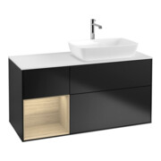 V&B Meuble sous-lavabo Finion 120 cm, Pl blanc mat, rég Oa ven, bleu mat Lac