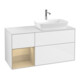 V&B Meuble sous lavabo Finion 120 cm, pl blanc mat, rég Oa ven, laq blanc brillant-1
