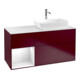 V&B Meuble sous lavabo Finion 120 cm, Pl blanc mat, Réglette glo blanc laqué, Peo mat-1