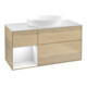 V&B Meuble sous lavabo Finion 120 cm, Pl blanc mat, Réglette globale blanc laqué, Oa ven-1
