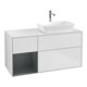V&B Meuble sous lavabo Finion 120 cm, pl. blanc mat, réglette médiane laquée, blanc mat laqué-1