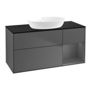 V&B Meuble sous-lavabo Finion 120 cm, Pl blanc mat, Rg A mat laqué, Anthracite m-1