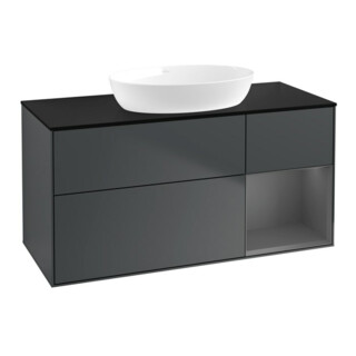 V&B Meuble sous lavabo Finion 120 cm, Pl blanc mat, Rg A mat laqué, avec blanc mat laqué