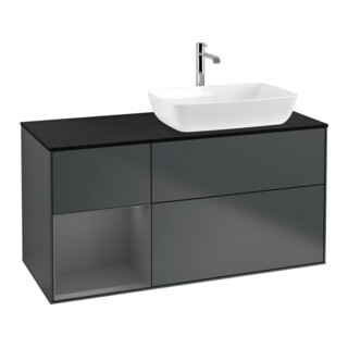 V&B Meuble sous lavabo Finion 120 cm, Pl blanc mat, Rg A mat laqué, avec blanc mat laqué